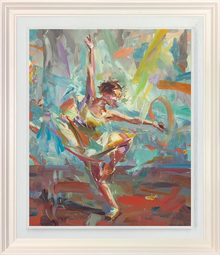 A Leap Of The Heart - Cream Framed by Paul Wright