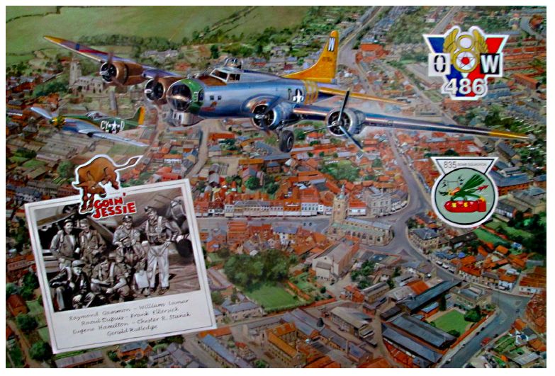 B17 Flying Fortress - Goin Jessie - Over Sudbury, Suffolk, 1944 by Steven Binks