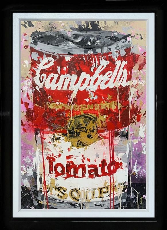 Campbell Soup - Limited Edition - Black - Framed by Jessie Foakes