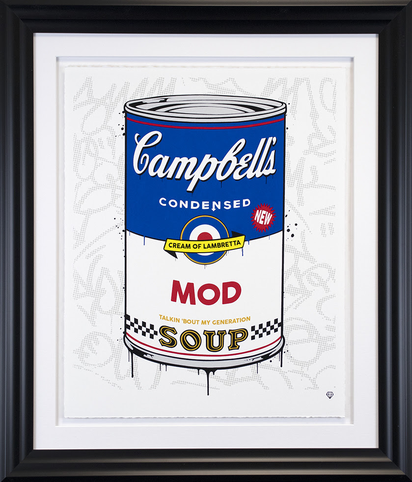 Campbell's MOD Soup - Artist Proof - Black Float - Framed by JJ Adams