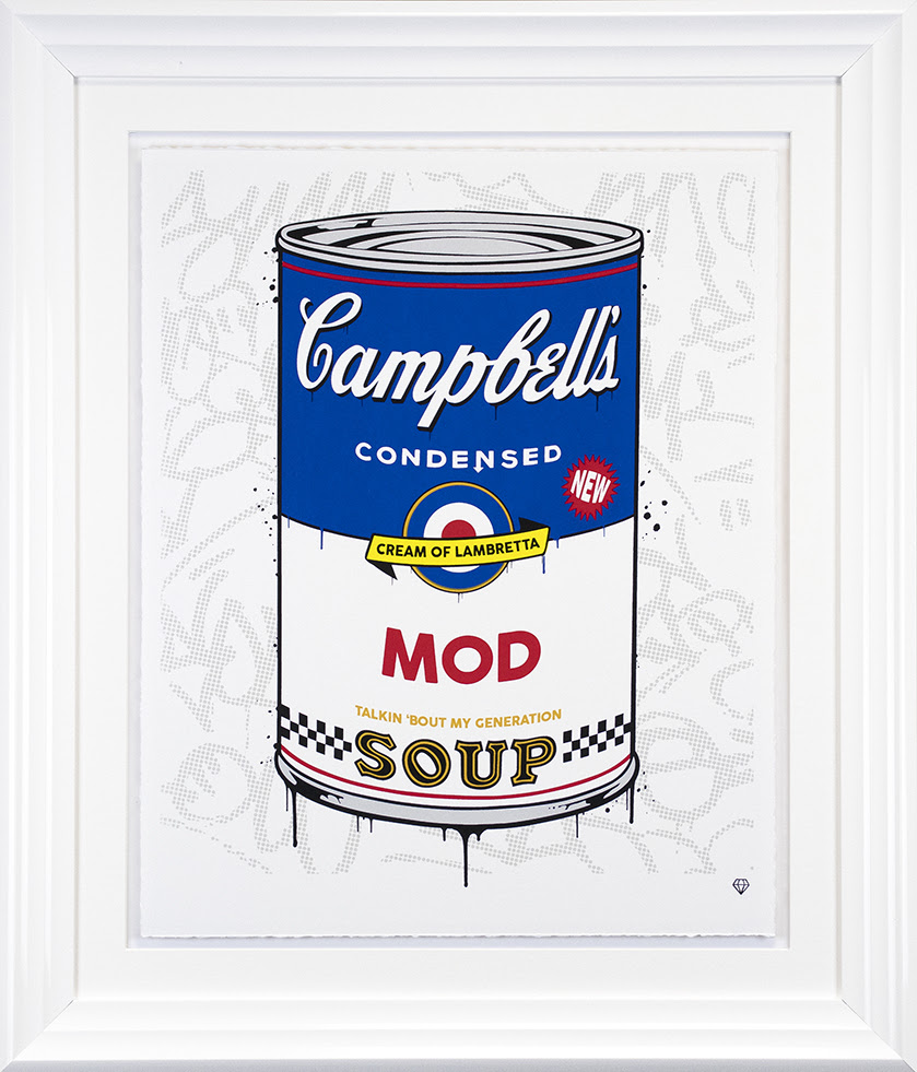 Campbell's MOD Soup - White Float - Framed by JJ Adams