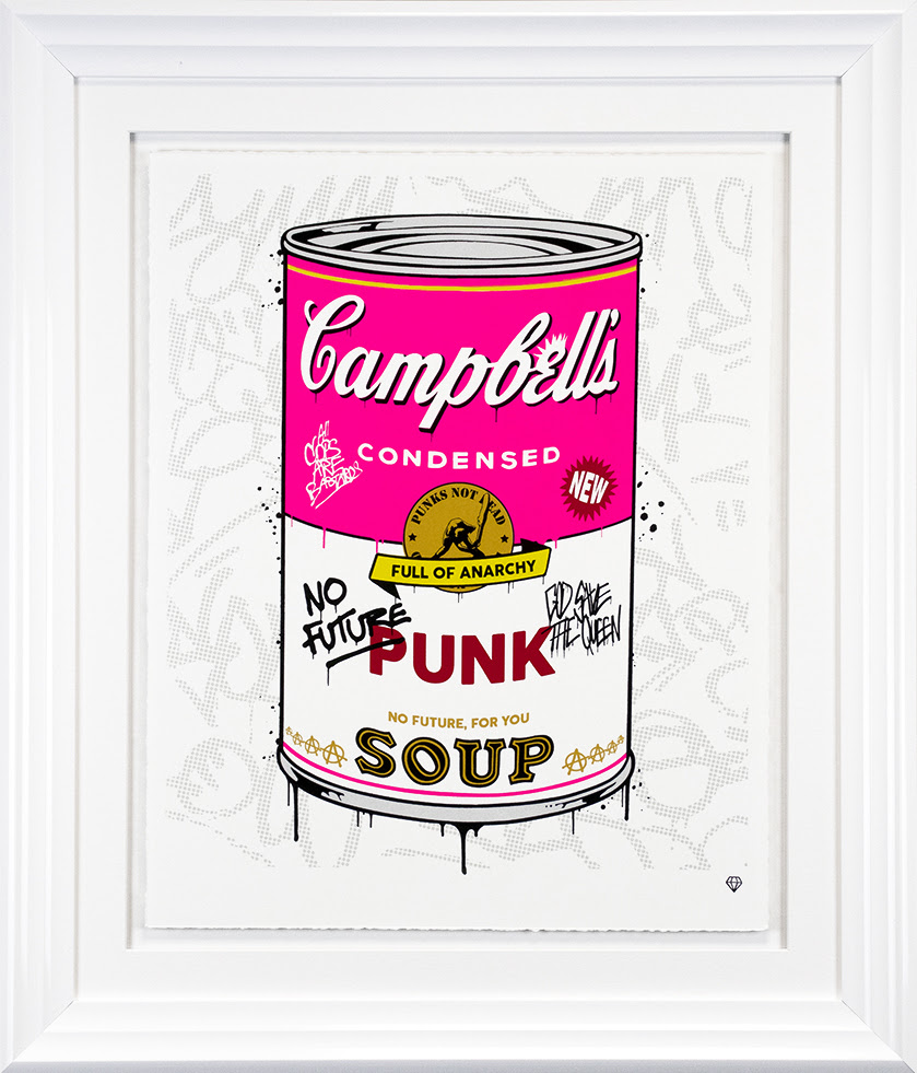 Campbell's Punk Soup - Artist Proof - White Float - Framed by JJ Adams