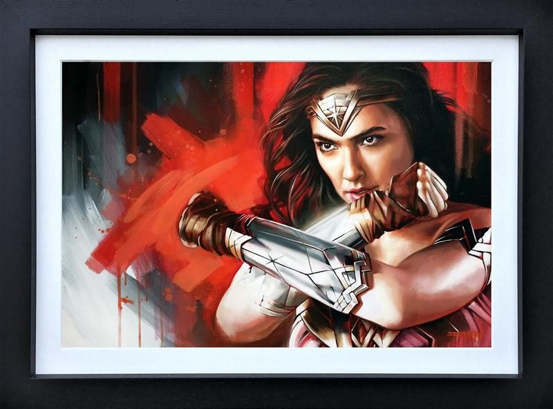 Diana, Wonder Woman - Original - Black Framed by Ben Jeffery