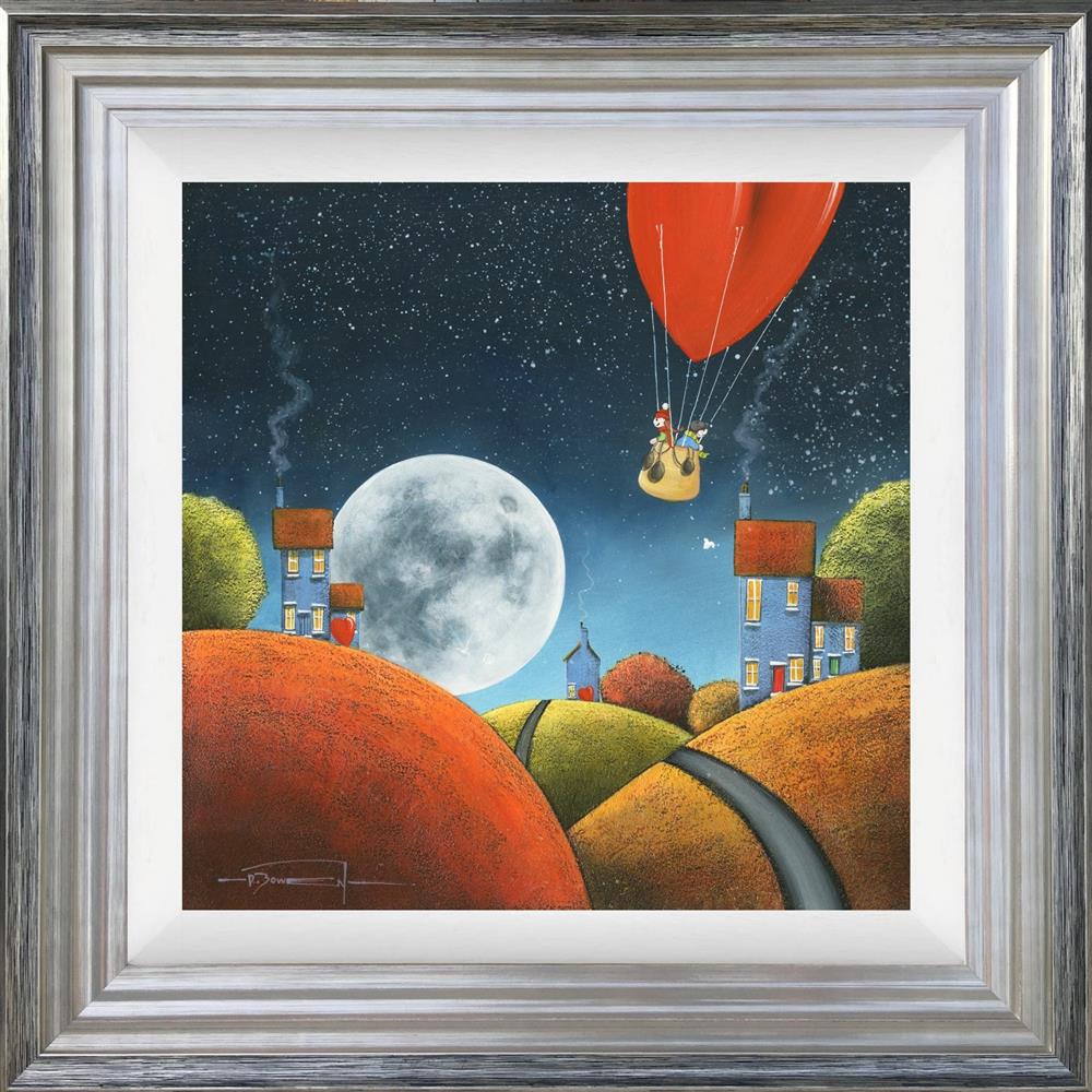 Fly Me To The Moon - Silver - Framed by Dale Bowen