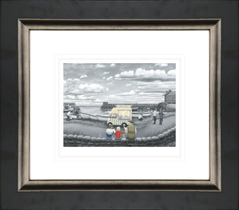 He Always Gets More Than Me - Paper - Black - Framed by Leigh Lambert