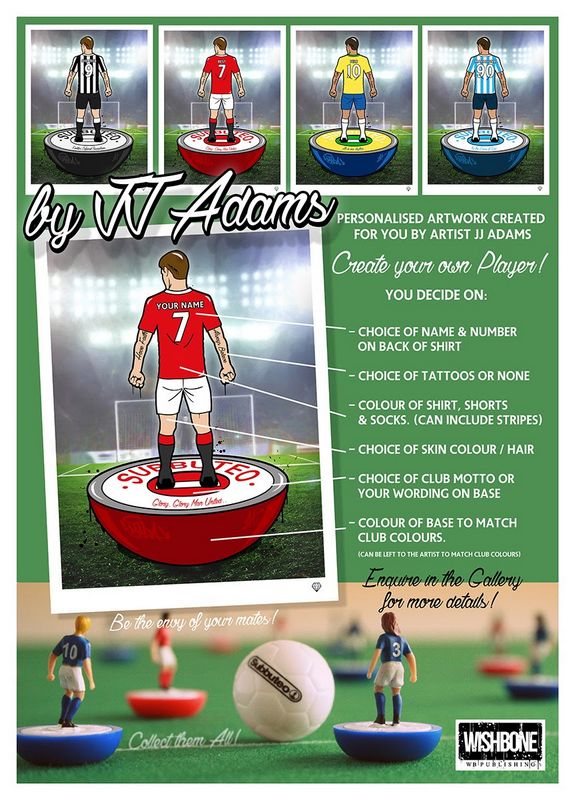 He Shoots, He Scores - Personalised Subbuteo Players by JJ Adams