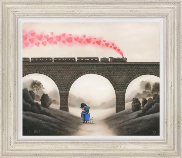 Love Train - Cream - Framed by Michael Abrams