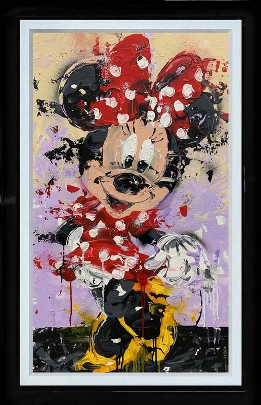 Minnie - Limited Edition - Black - Framed by Jessie Foakes