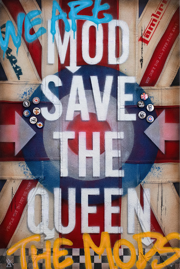 MOD Save The Queen - Flag - Artist Proof - Mounted by JJ Adams