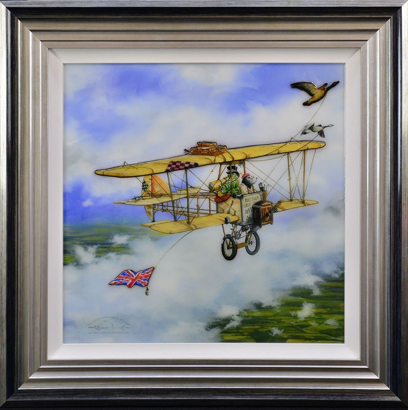 Mr Toad And Moley Seek New Adventures - Black And Silver Framed by Dale Bowen