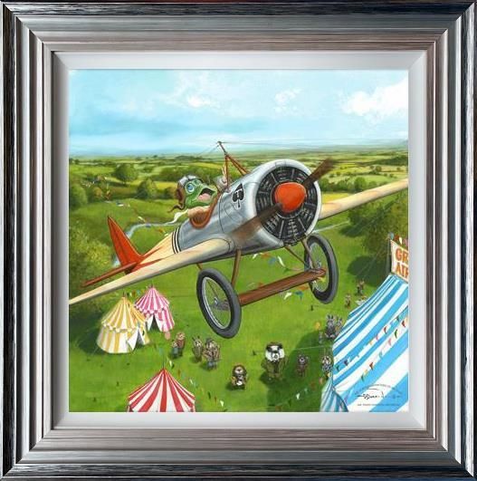 Mr Toads Fantastic Air Display - Blue And Silver - Framed by Dale Bowen