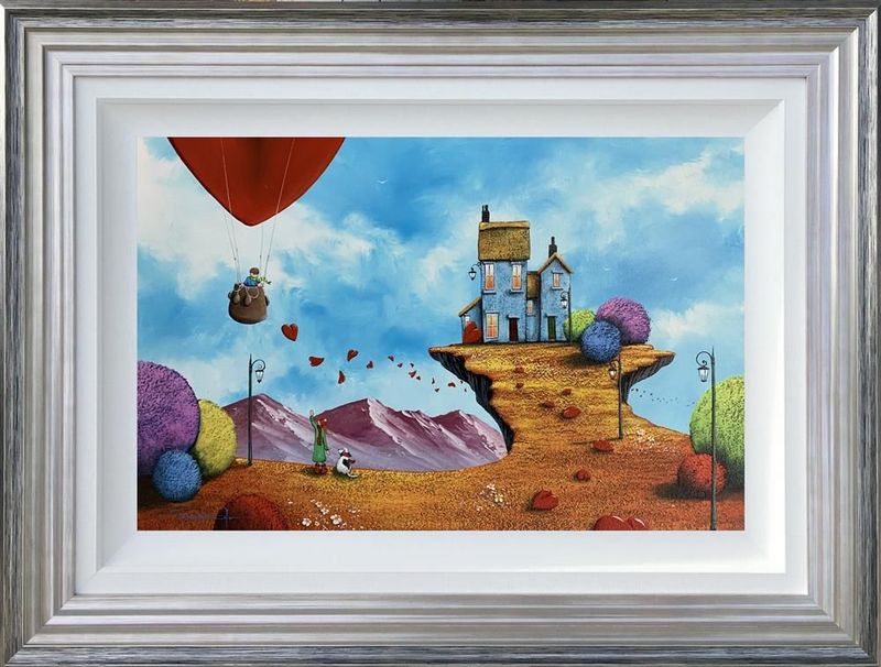 Our Cliff Top House - Original - Silver - Framed by Dale Bowen