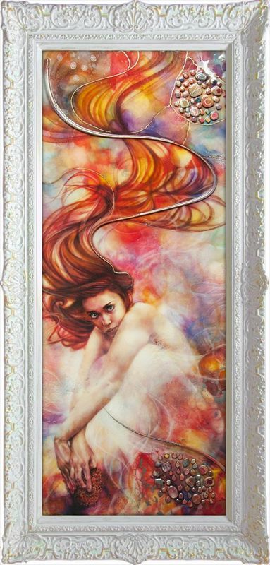 Pandoras Box - White And Gold - Framed by Kerry Darlington