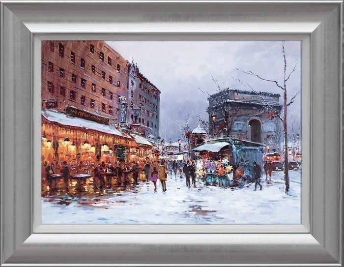 Paris In The Snow - Silver - Framed by Henderson Cisz
