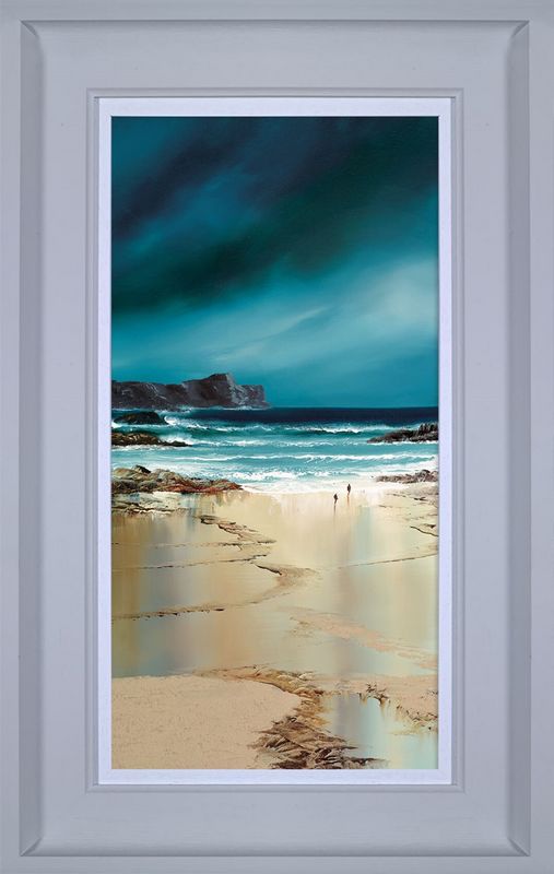 Peaceful Shoreline I - Grey - Framed by Philip Gray