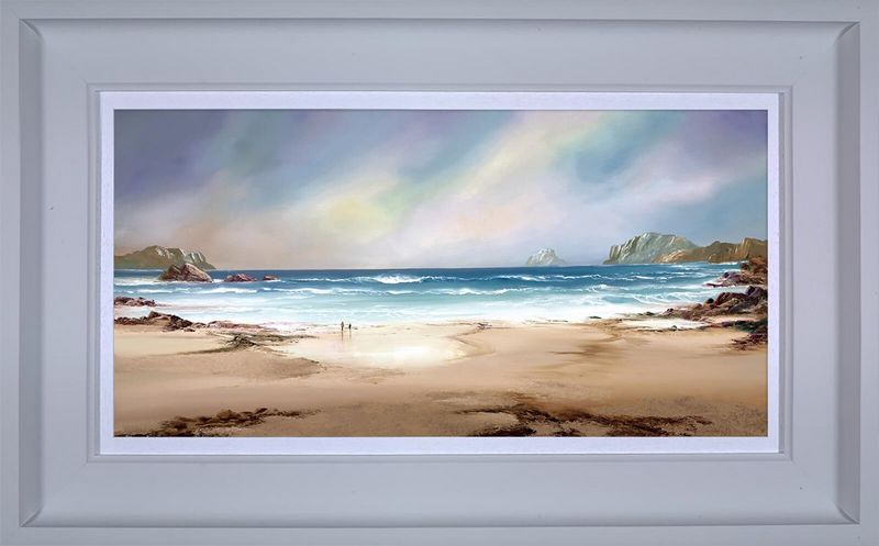Peaceful Shores - Grey - Framed by Philip Gray