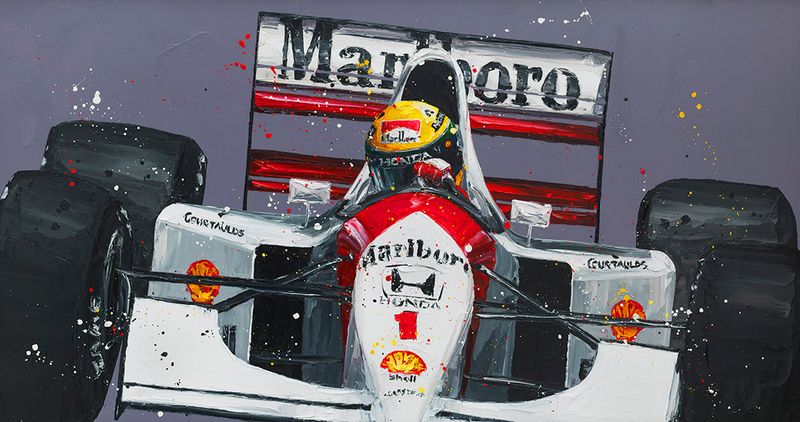Senna - Monaco '92 - Artist Proof - Mounted by Paul Oz