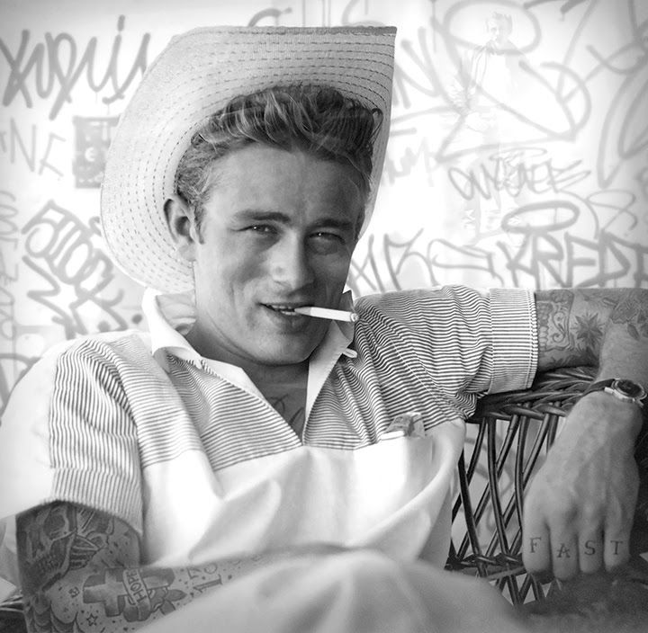 Smoking Gun - James Dean (B&W) - Artist Proof - Mounted by JJ Adams