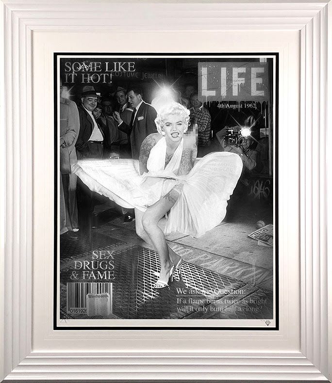 Some Like It Hot - Black And White - Artist Proof White - Framed by JJ Adams