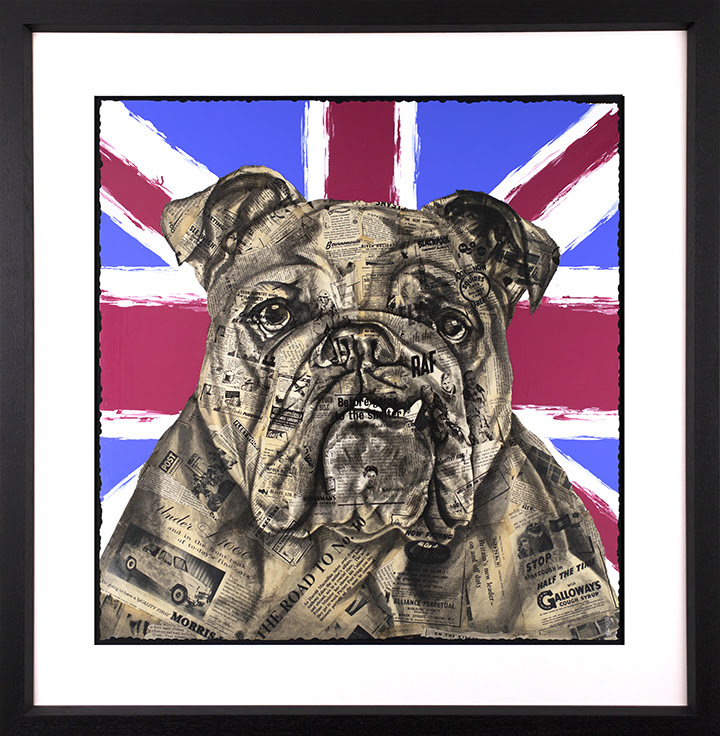 The British Bulldog - Artist Proof - Black - Framed by Chess