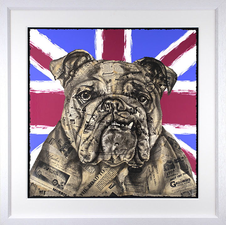 The British Bulldog - White Framed - Book by Chess