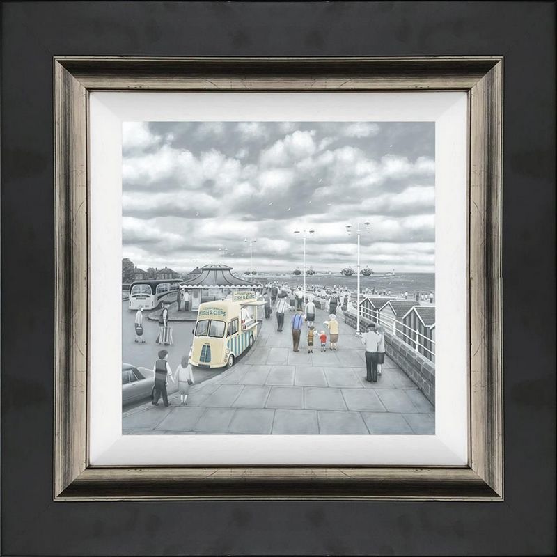 What Do You Like Best, Grandad Or Chips - Canvas - Black - Framed by Leigh Lambert